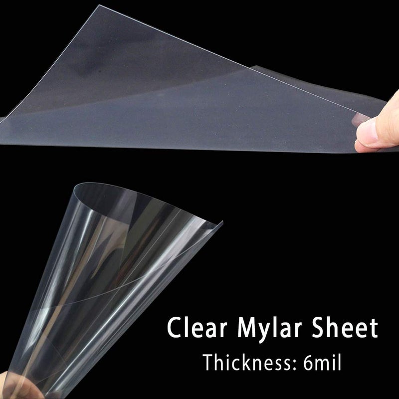 EGOSKY 26 Pack 6 Mil Mylar Sheets, 12" x 12" Clear Blank PET Blank Stencil Material, Make Your Own Stencil for Silhouette, Cricut Vinyl - Image 4